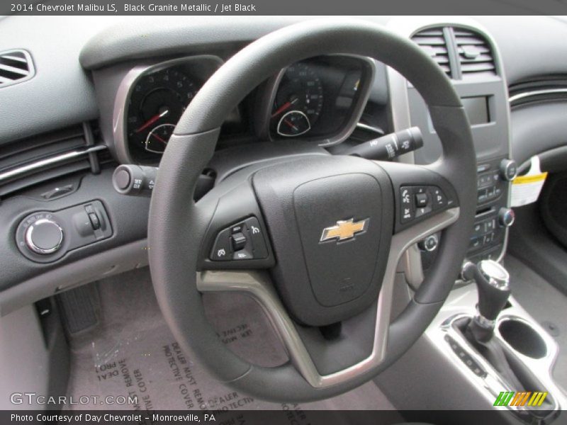 Black Granite Metallic / Jet Black 2014 Chevrolet Malibu LS