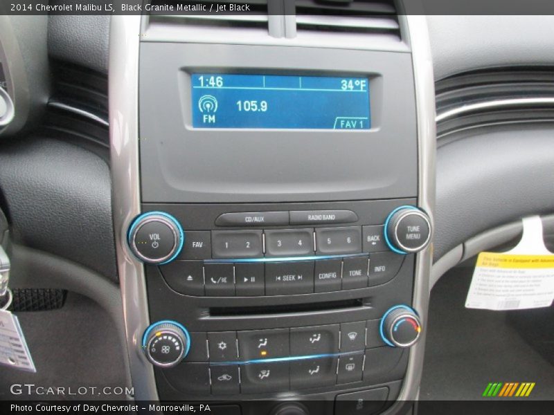 Black Granite Metallic / Jet Black 2014 Chevrolet Malibu LS