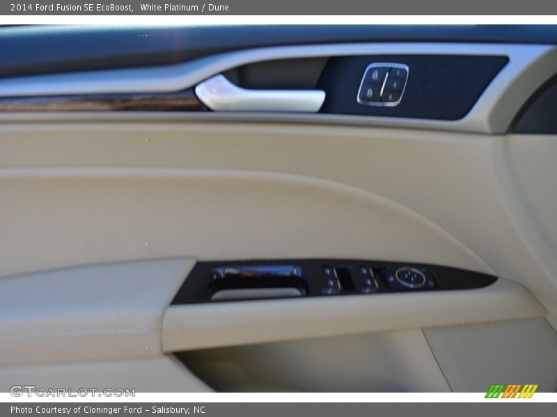 White Platinum / Dune 2014 Ford Fusion SE EcoBoost