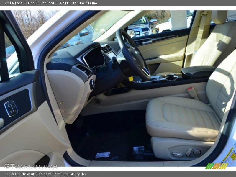 White Platinum / Dune 2014 Ford Fusion SE EcoBoost