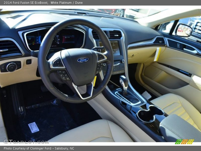 White Platinum / Dune 2014 Ford Fusion SE EcoBoost