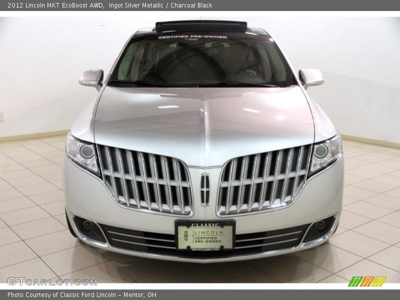 Ingot Silver Metallic / Charcoal Black 2012 Lincoln MKT EcoBoost AWD