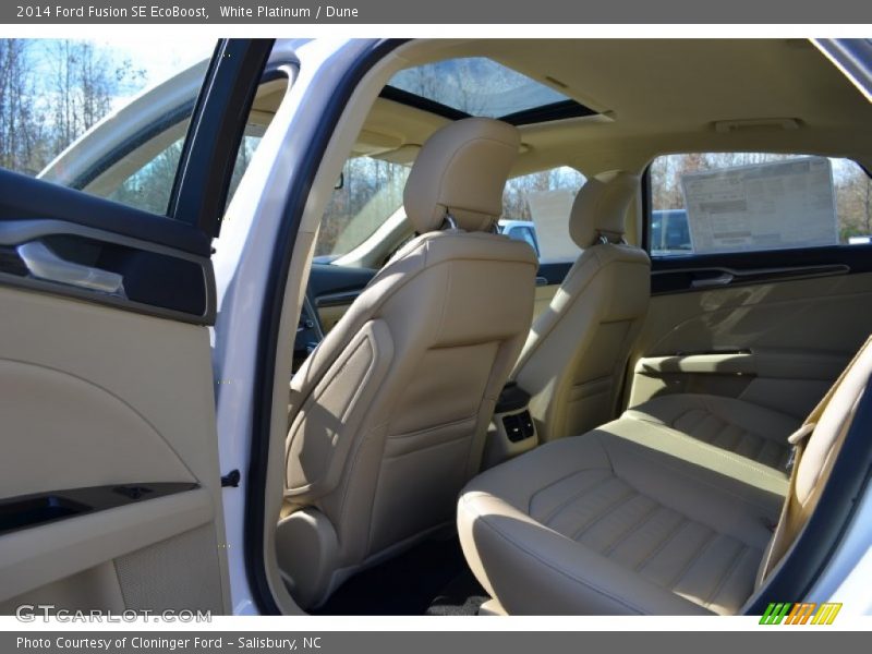 White Platinum / Dune 2014 Ford Fusion SE EcoBoost