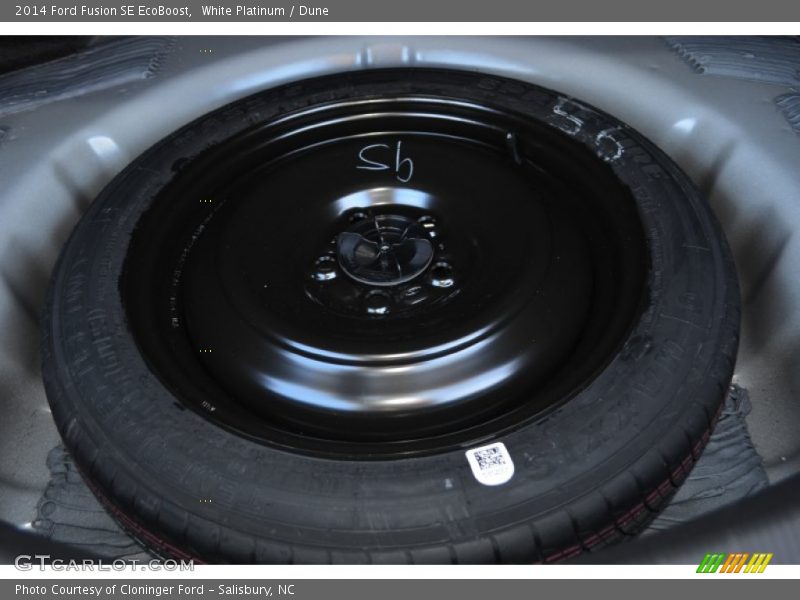White Platinum / Dune 2014 Ford Fusion SE EcoBoost
