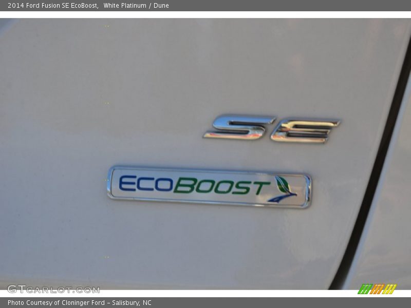 White Platinum / Dune 2014 Ford Fusion SE EcoBoost