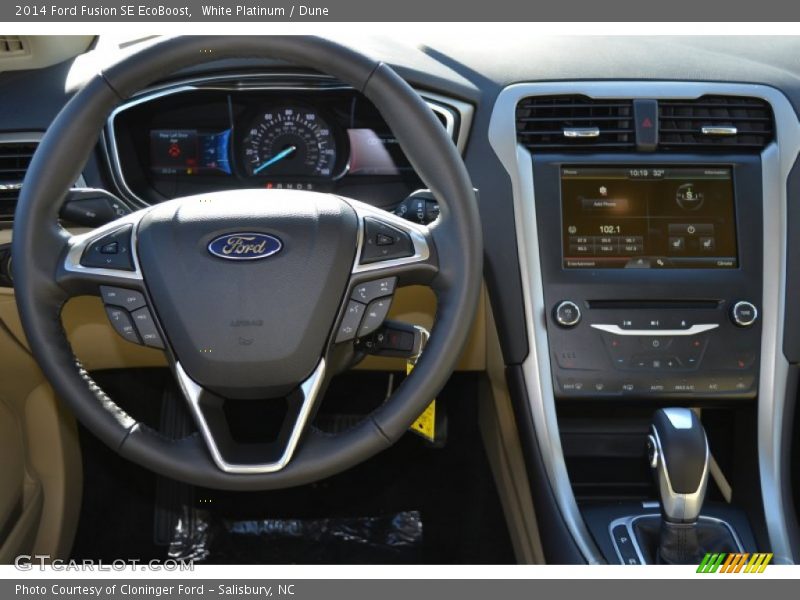 White Platinum / Dune 2014 Ford Fusion SE EcoBoost