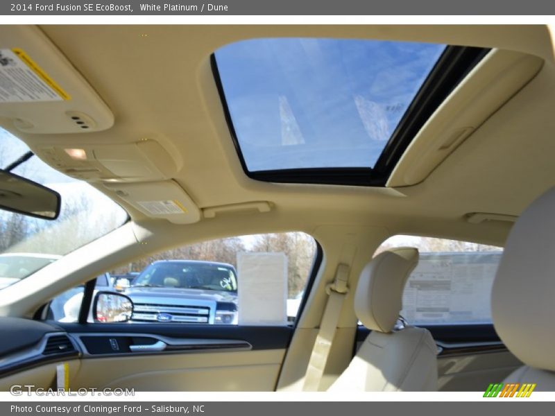 White Platinum / Dune 2014 Ford Fusion SE EcoBoost