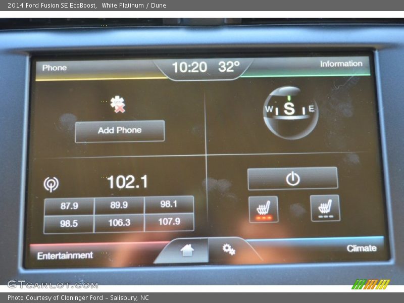 White Platinum / Dune 2014 Ford Fusion SE EcoBoost