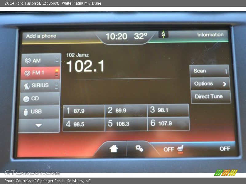White Platinum / Dune 2014 Ford Fusion SE EcoBoost