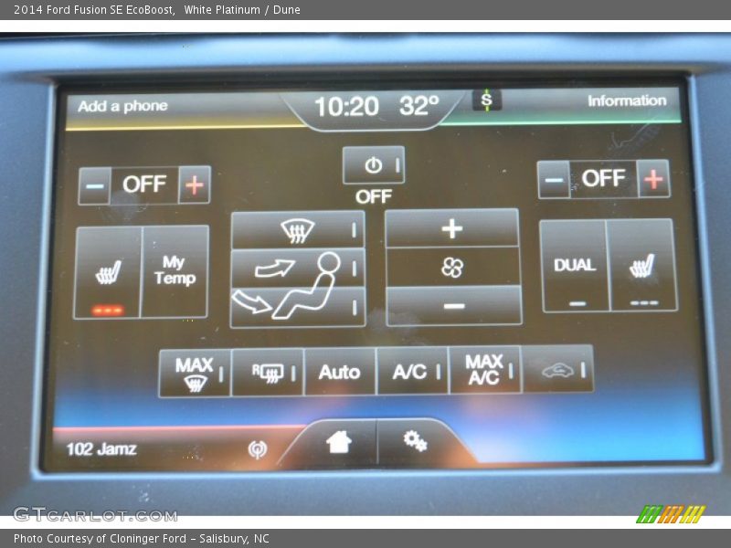 White Platinum / Dune 2014 Ford Fusion SE EcoBoost