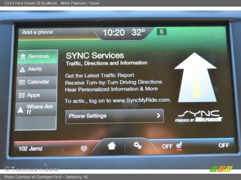White Platinum / Dune 2014 Ford Fusion SE EcoBoost