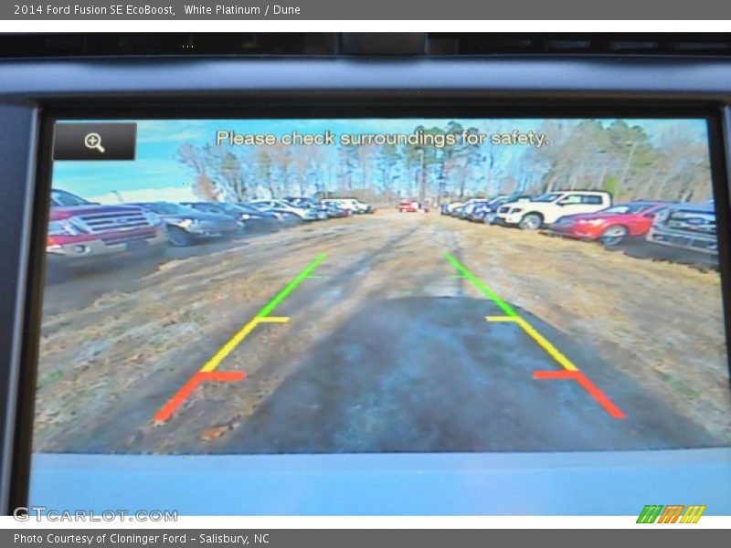 White Platinum / Dune 2014 Ford Fusion SE EcoBoost