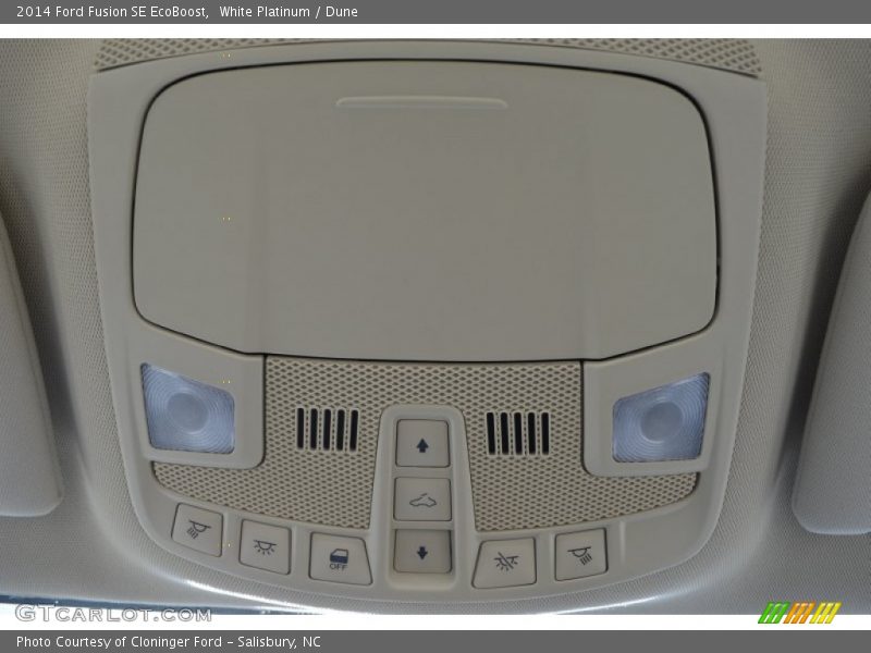 White Platinum / Dune 2014 Ford Fusion SE EcoBoost