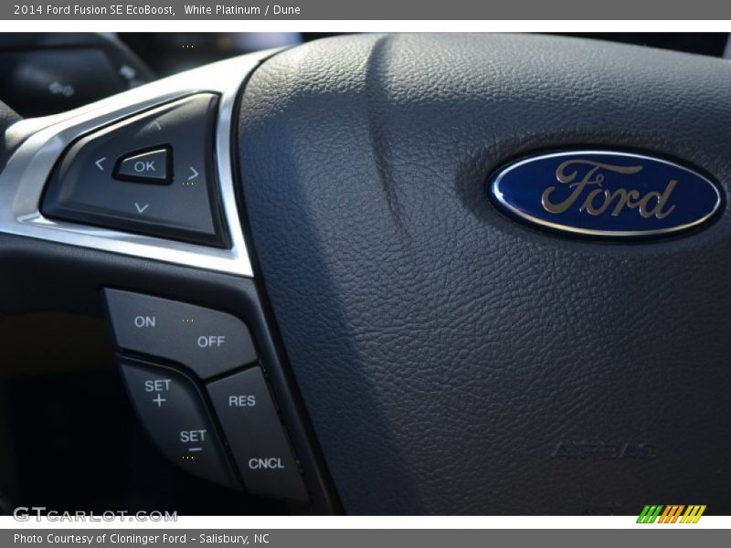 White Platinum / Dune 2014 Ford Fusion SE EcoBoost