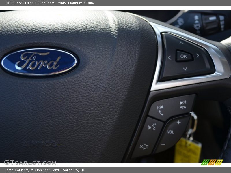 White Platinum / Dune 2014 Ford Fusion SE EcoBoost
