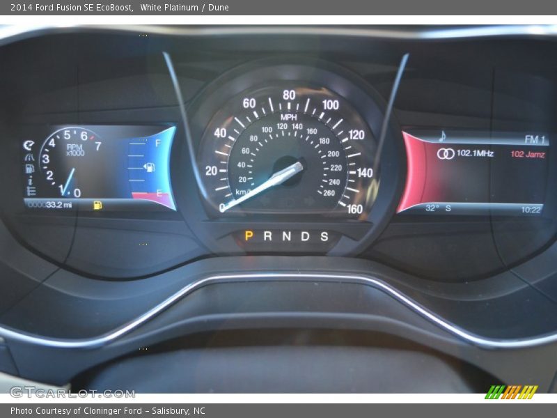 White Platinum / Dune 2014 Ford Fusion SE EcoBoost