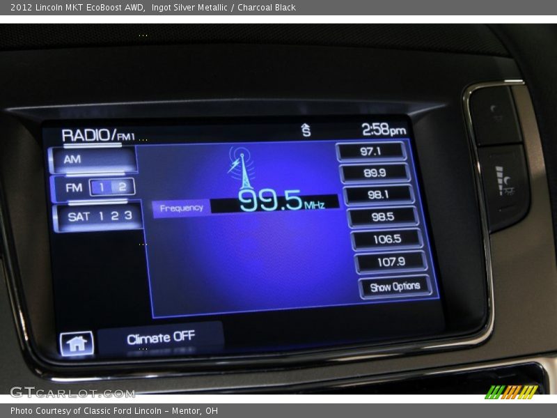 Ingot Silver Metallic / Charcoal Black 2012 Lincoln MKT EcoBoost AWD