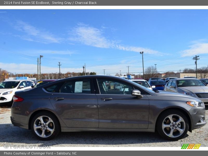Sterling Gray / Charcoal Black 2014 Ford Fusion SE EcoBoost