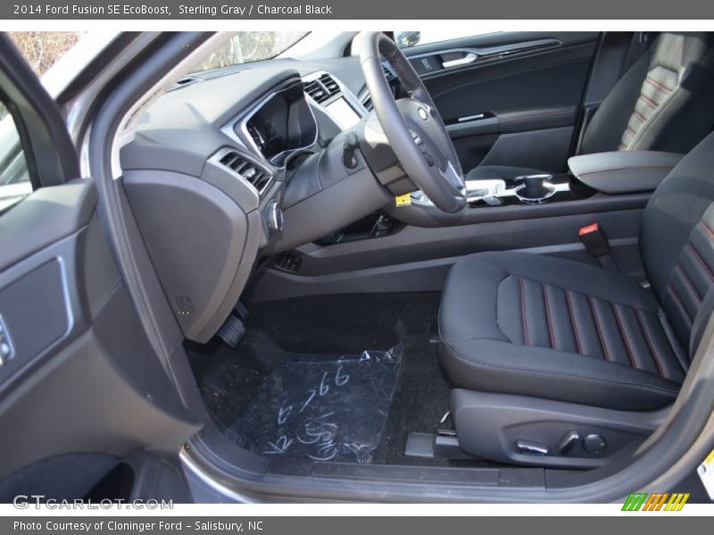 Sterling Gray / Charcoal Black 2014 Ford Fusion SE EcoBoost