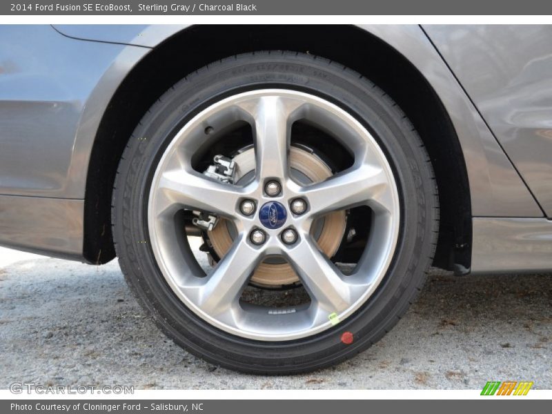 Sterling Gray / Charcoal Black 2014 Ford Fusion SE EcoBoost