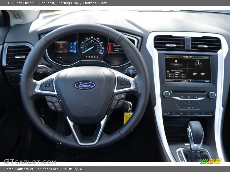Sterling Gray / Charcoal Black 2014 Ford Fusion SE EcoBoost