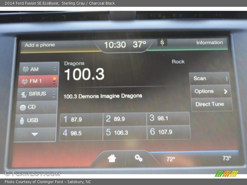 Sterling Gray / Charcoal Black 2014 Ford Fusion SE EcoBoost