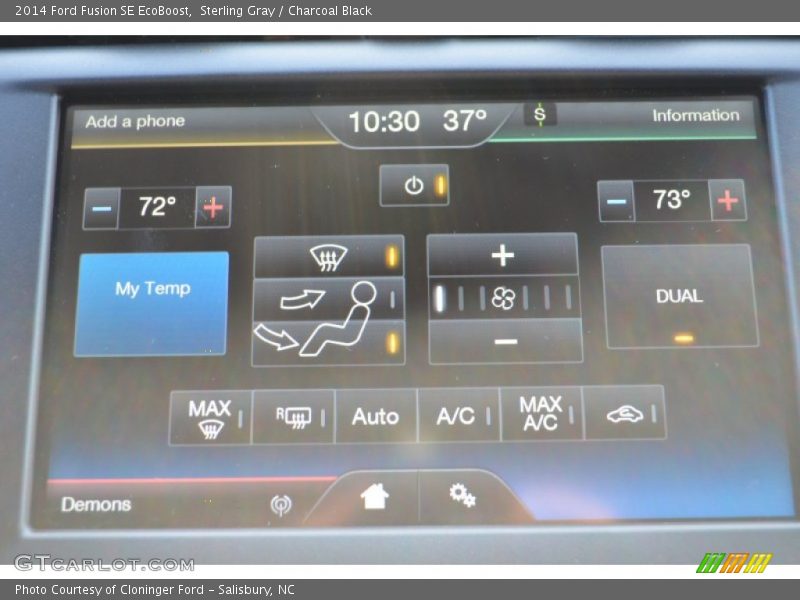 Sterling Gray / Charcoal Black 2014 Ford Fusion SE EcoBoost