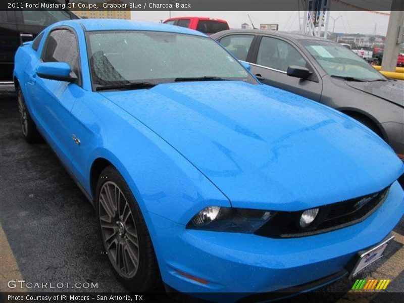 Grabber Blue / Charcoal Black 2011 Ford Mustang GT Coupe