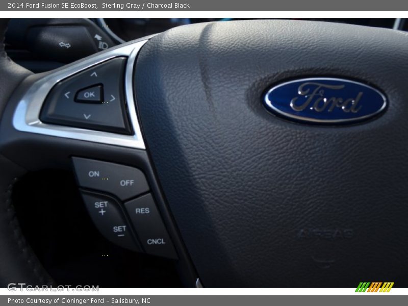 Sterling Gray / Charcoal Black 2014 Ford Fusion SE EcoBoost