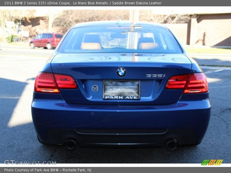Le Mans Blue Metallic / Saddle Brown Dakota Leather 2011 BMW 3 Series 335i xDrive Coupe