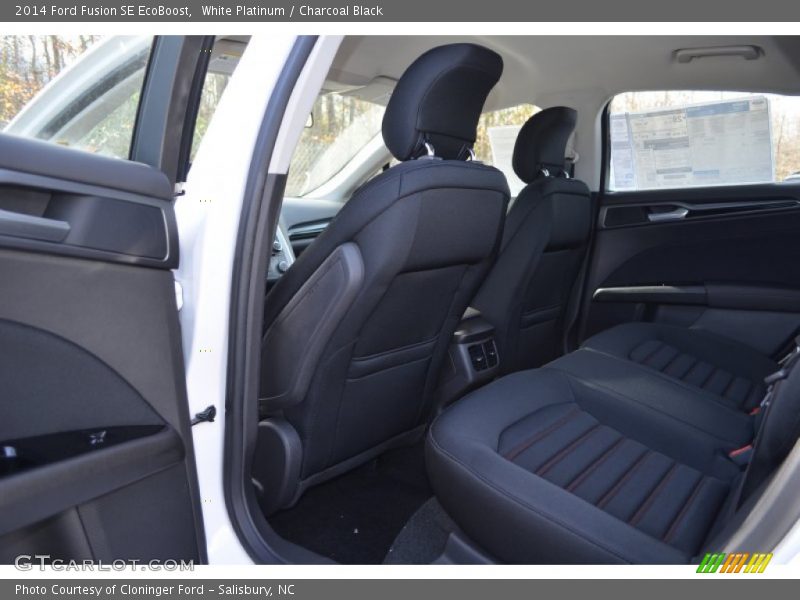 White Platinum / Charcoal Black 2014 Ford Fusion SE EcoBoost