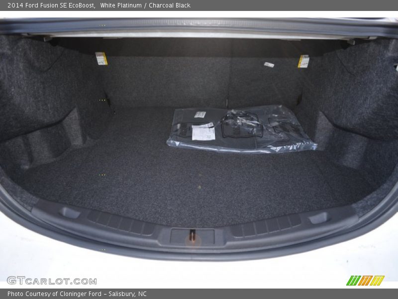 White Platinum / Charcoal Black 2014 Ford Fusion SE EcoBoost
