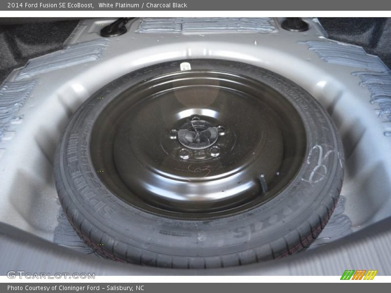 White Platinum / Charcoal Black 2014 Ford Fusion SE EcoBoost