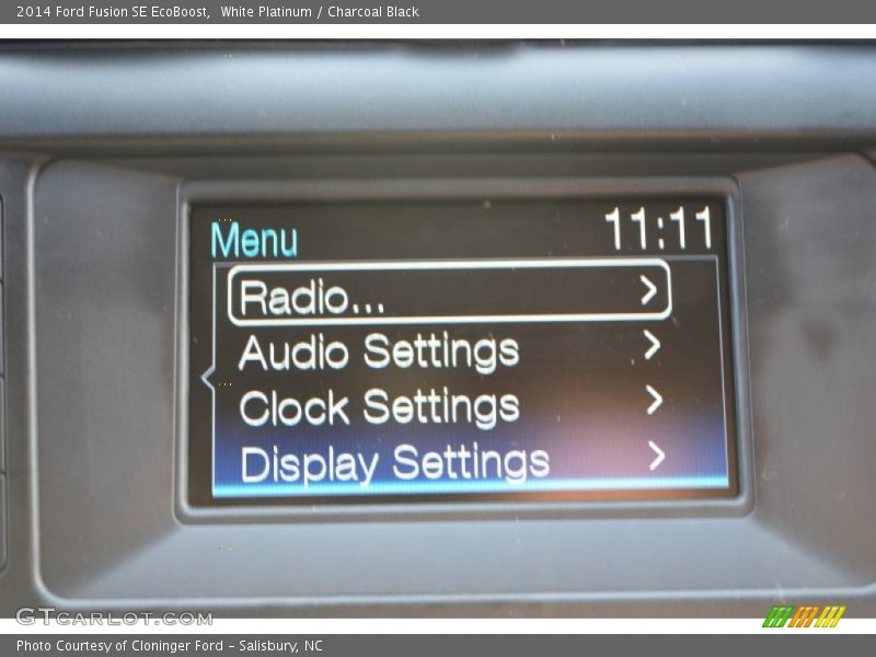 White Platinum / Charcoal Black 2014 Ford Fusion SE EcoBoost