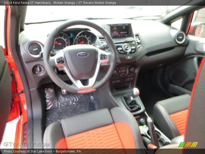 ST Recaro Molten Orange Interior - 2014 Fiesta ST Hatchback 