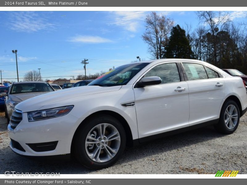 White Platinum / Dune 2014 Ford Taurus SEL