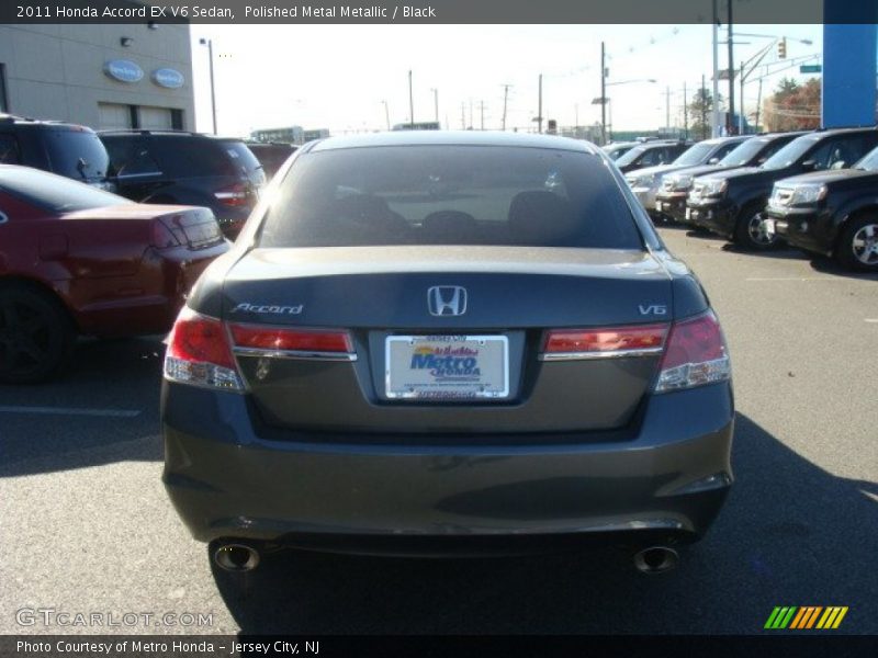 Polished Metal Metallic / Black 2011 Honda Accord EX V6 Sedan