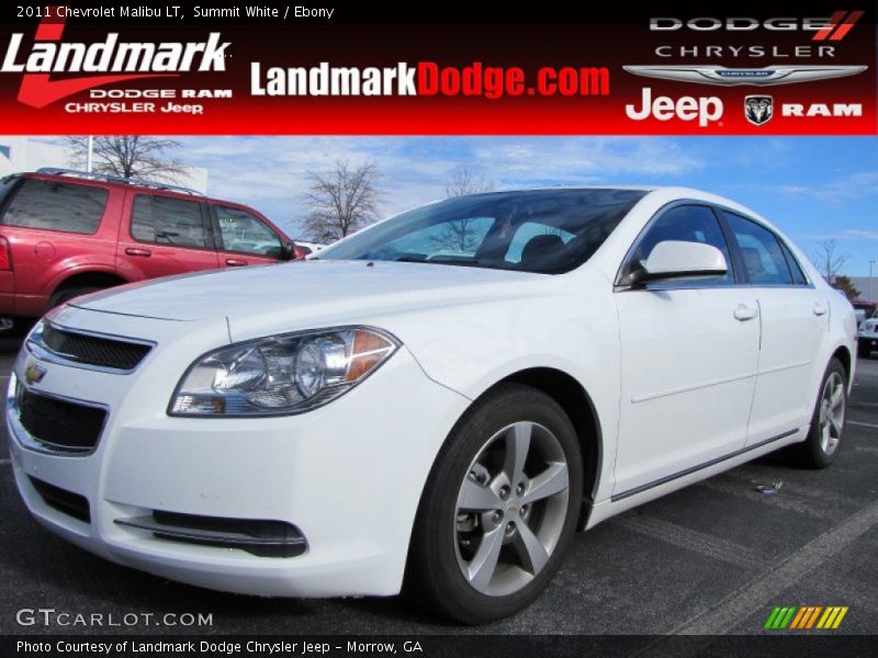 Summit White / Ebony 2011 Chevrolet Malibu LT