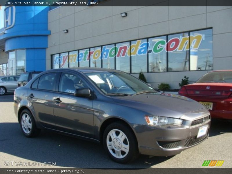 Graphite Gray Pearl / Black 2009 Mitsubishi Lancer DE