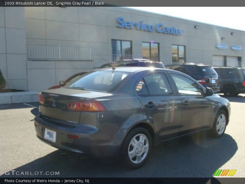 Graphite Gray Pearl / Black 2009 Mitsubishi Lancer DE