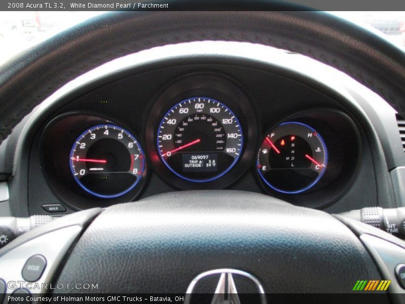 White Diamond Pearl / Parchment 2008 Acura TL 3.2