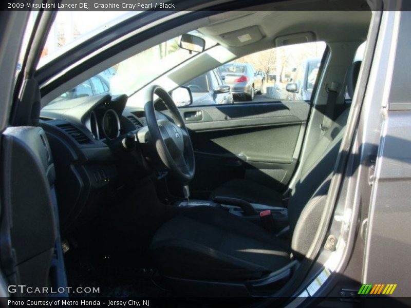 Graphite Gray Pearl / Black 2009 Mitsubishi Lancer DE