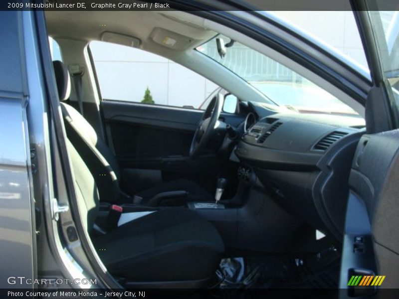 Graphite Gray Pearl / Black 2009 Mitsubishi Lancer DE