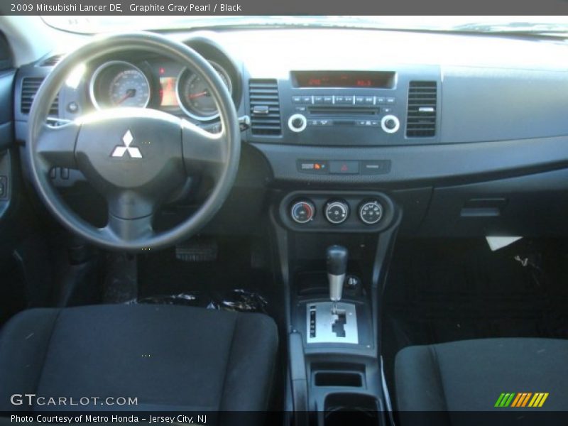 Graphite Gray Pearl / Black 2009 Mitsubishi Lancer DE