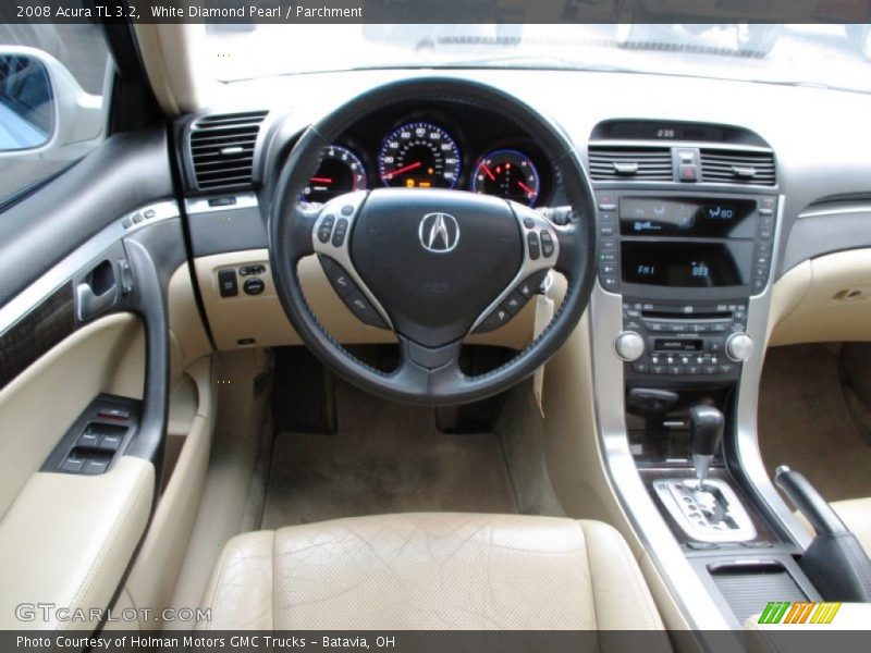 White Diamond Pearl / Parchment 2008 Acura TL 3.2