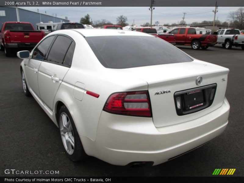 White Diamond Pearl / Parchment 2008 Acura TL 3.2