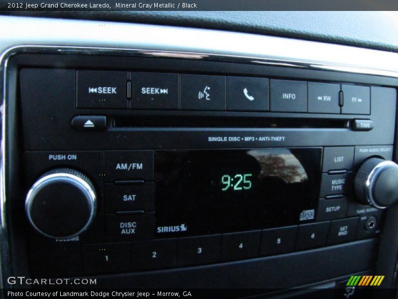 Mineral Gray Metallic / Black 2012 Jeep Grand Cherokee Laredo