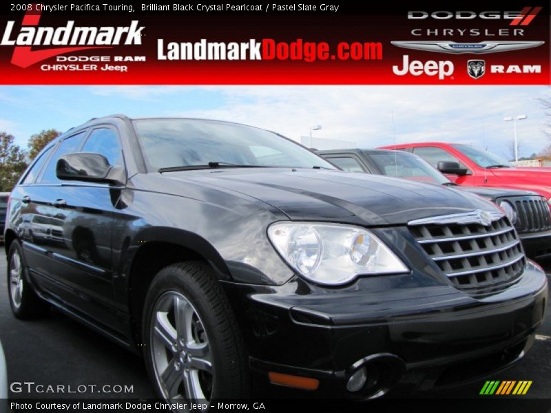 Brilliant Black Crystal Pearlcoat / Pastel Slate Gray 2008 Chrysler Pacifica Touring