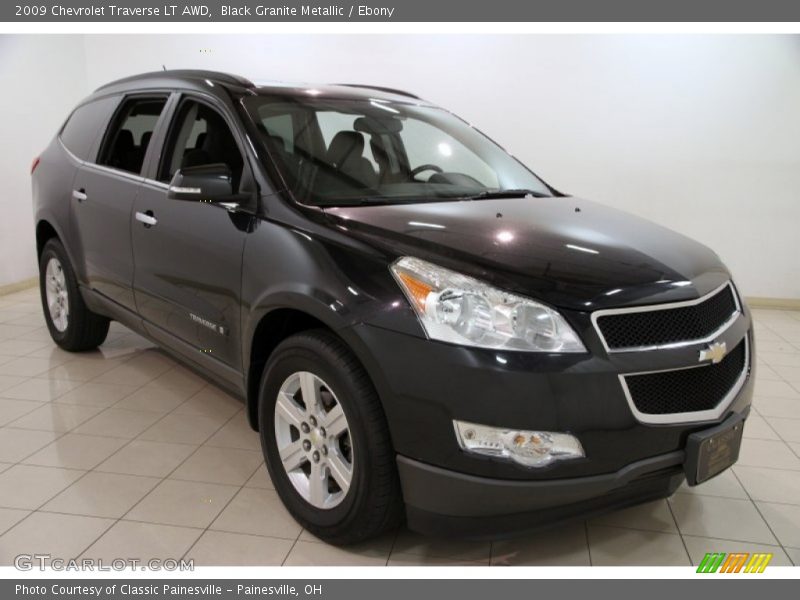 Black Granite Metallic / Ebony 2009 Chevrolet Traverse LT AWD