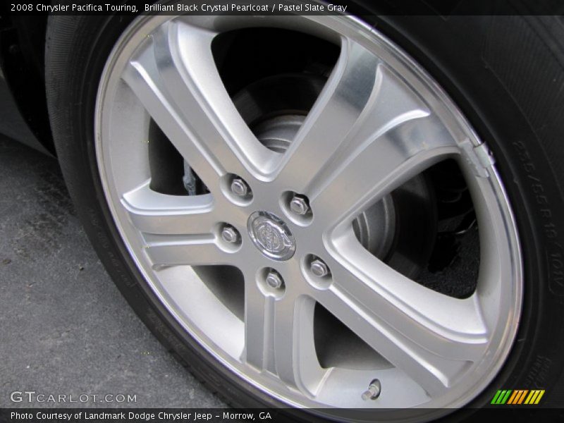 Brilliant Black Crystal Pearlcoat / Pastel Slate Gray 2008 Chrysler Pacifica Touring